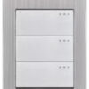 INTERRUPTOR STAINLESS TRIPLE GRIS MERC