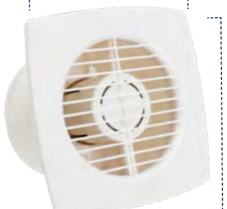 EXTRACTOR DE AIRE 6 MERCURY CON REJILLA BLANCO