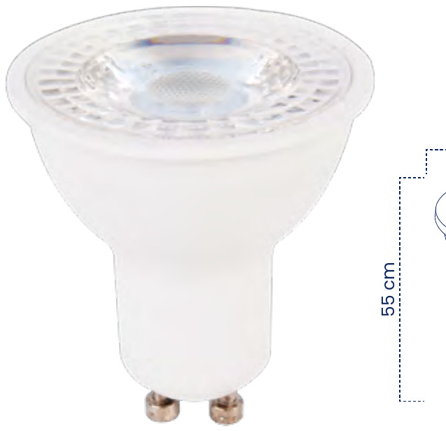 BOMBILLO LED 7W GU10 CALIDO 3000K MERCURY