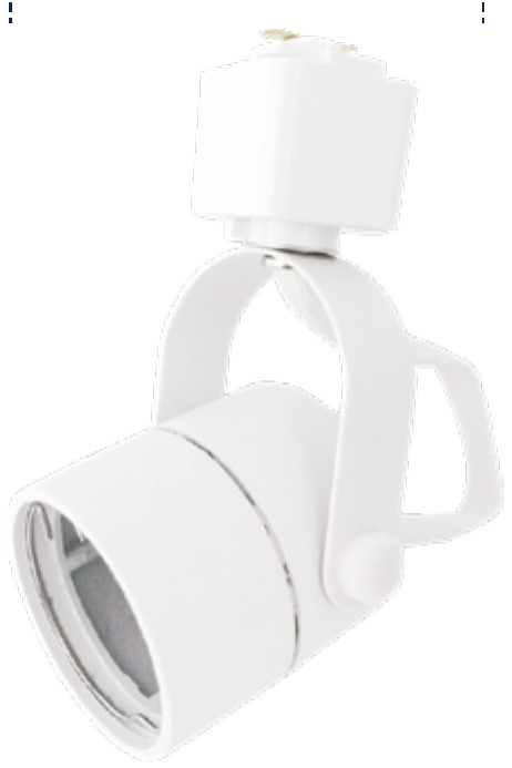 SPOT RIEL REDONDO BLANCO BASE GU10 H-57MM