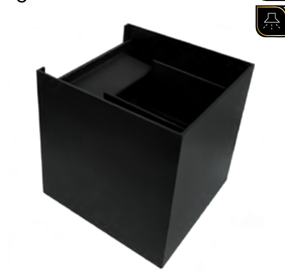 IDL80 APLIQUE LED BOX-10X10 6W NEGRO/3000K