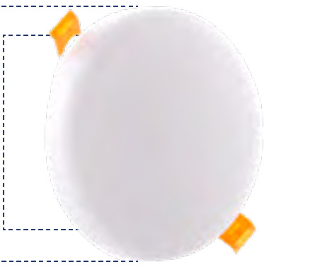 PANEL LED FRAMELESS 24W 3500K INCRUSTAR REDODNDO MERCURY
