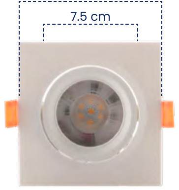 BALA LED 7W 3000K BLANCA CUADRADA