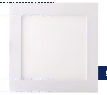 PANEL LED 9W 6500K INCRUSTAR CUADRADO MERCURY