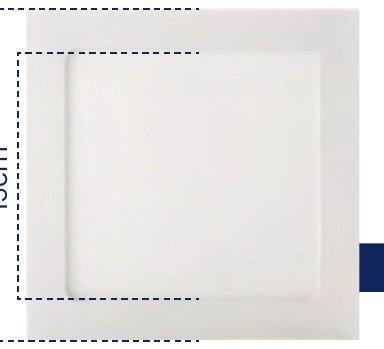 PANEL LED 12W 6500K INCRUSTAR CUADRADO MERCURY