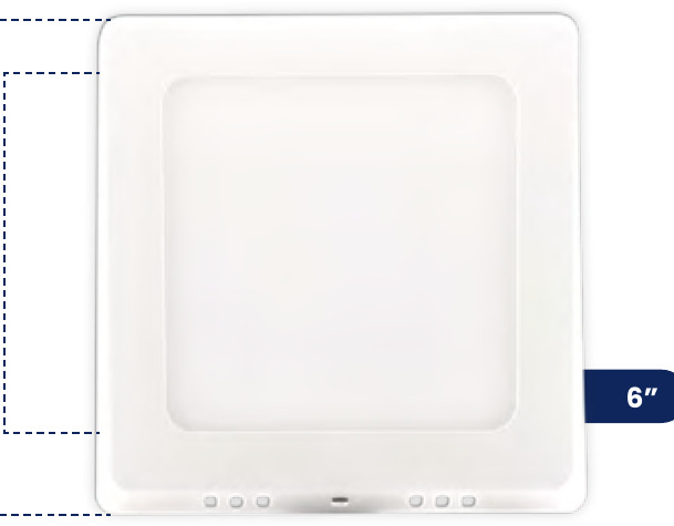 PANEL LED 12W 6500K SOBREPONER CUADRADO MERCURY
