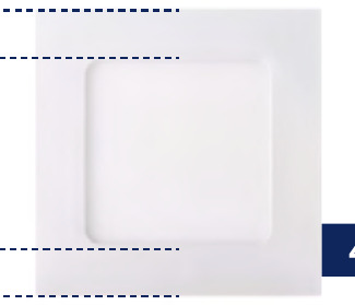 PANEL 6W INC CUADRA 3000K MERCU
