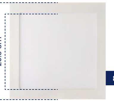 PANEL 18W INC CUADRADO LUZ CALIDA MERCURY