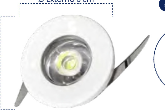 BALA LED 1W 6500K BLANCA