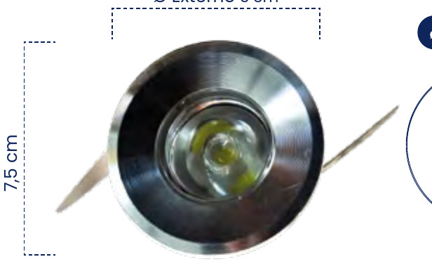 BALA LED 1W 3000K SATIN