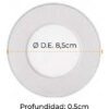 PANEL LED 3W 6500K INCRUSTAR REDODNDO TITANIUM