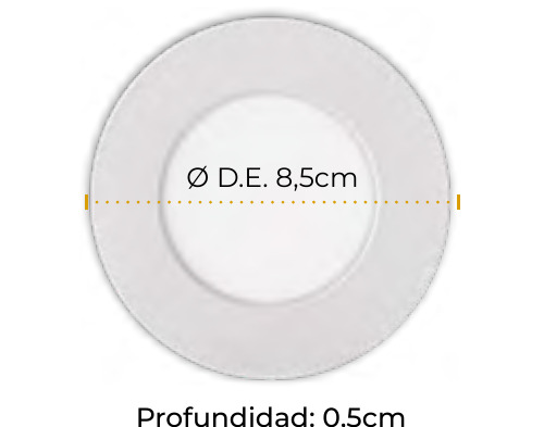 PANEL LED 3W 6500K INCRUSTAR REDODNDO TITANIUM