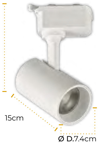 SPOT LED LISO BLANCO 20W 3000K TITANIUM