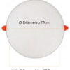 PANEL LED FRAMELESS 24W 6500K INCRUSTAR REDODNDO TITANIUM