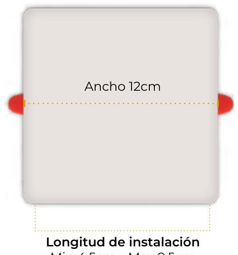 PANEL LED FRAMELESS 18W 6500K INCRUSTAR CUADRADO TITANIUM