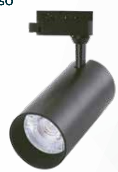SPOT LED ZAFIRO LISO NEGRO 30W 3500K