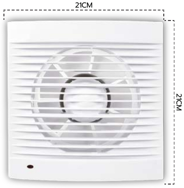 EXTRACTOR DE AIRE 8" ZAFIRO CON REJILLA BLANCO