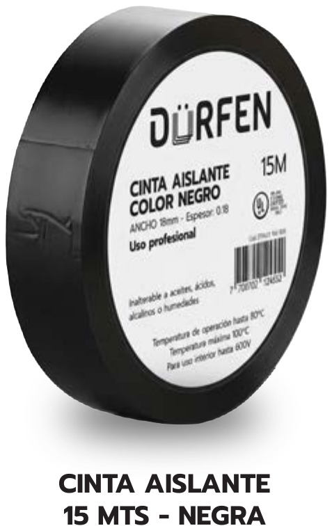 CINTA AISLANTE NEGRO ZAFIRO 15 MT