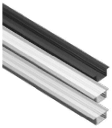 PERFIL-189 RIEL/ALUMINIO -BLANCO DIFUSOR/PC 18MM*9MM*3METROS