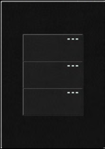 INTERRUPTOR TRIPLE CONMUTABLE BLACK LUXURY