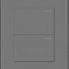 INTERRUPTOR DOBLE CONMUTABLE SILVER LUXURY
