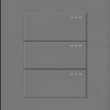 INTERRUPTOR TRIPLE CONMUTABLE SILVER LUXURY