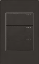 INTERRUPTOR TRIPLE CONMUTABLE MERCURY NEGRO MATE