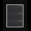 INTERRUPTOR TRIPLE BLACK MIRRIOR NEGRA