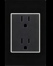 TOMA CORRIENTE BLACK MIRRIOR NEGRA