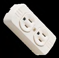 TOMA DOBLE POLO TIERRA INDUSTRIAL S-PONER BLANCO