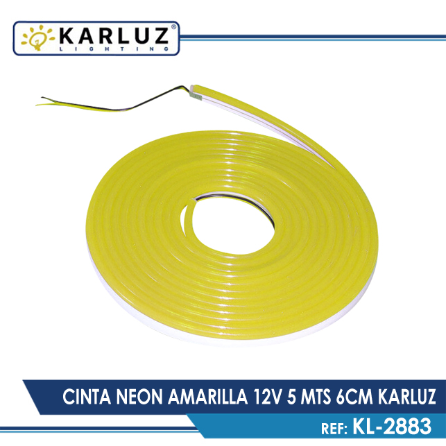 CINTA NEON FLEX AMARILLA 12V 5 MT KARLUZ