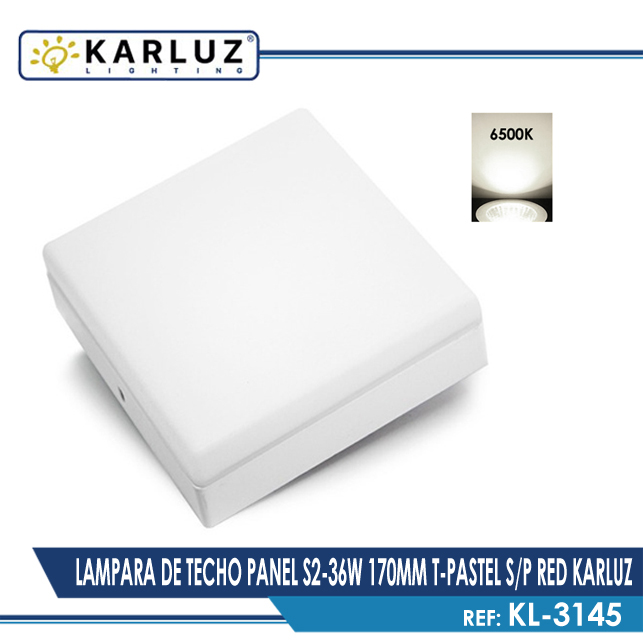 PANEL LED FRAMELESS 36W 6500K SOBREPONER CUADRADO KARLUZ