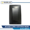 INTERRUPTOR DOBLE CONMUTABL S-LION KARLUZ NEGRO