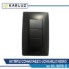 INTERRUPTOR TRIPLE CONMUTABLE S-LION KARLUZ NEGRA
