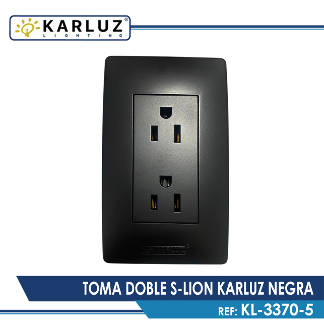 TOMA DOBLE S-LION KARLUZ NEGRA