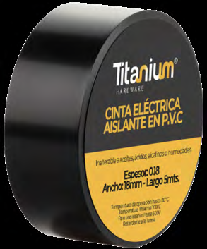 CINTA AISLANTE 5M NEGRA TITANIUM CERTIFICACION UL