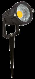 REFLECTOR LED ESTACA ZAFIRO 5W CUERPO NEGRO CALIDO