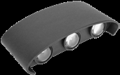 APLIQUE LED UP&DOWN ZAFIRO 6W NEGRO/3000K