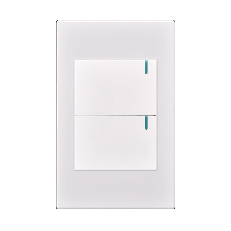 INTERRUPTOR DOBLE PREMIUM WHITE