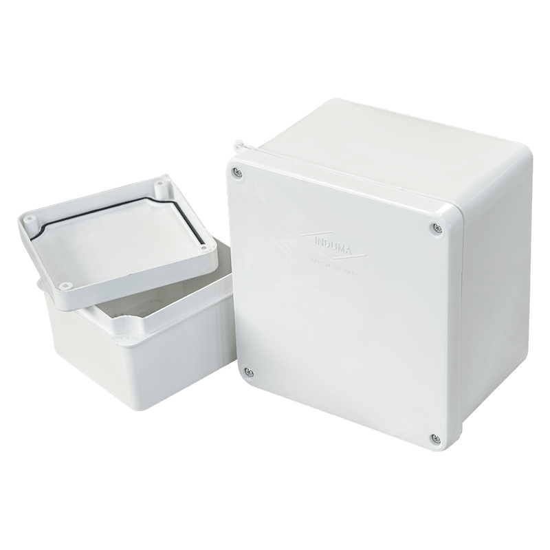 CAJA PLASTICA DE PASO 10X10X7 BLANCA INDUMA